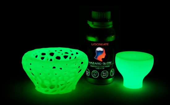 Liqcreate Hazard Glow Resin Glow in the dark Resin SLA DLP 3d printing