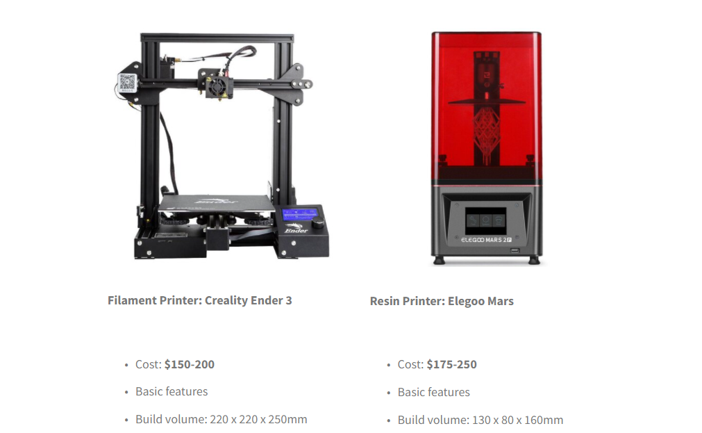 Stampa 3D: resina fotopolimerica vs filamento