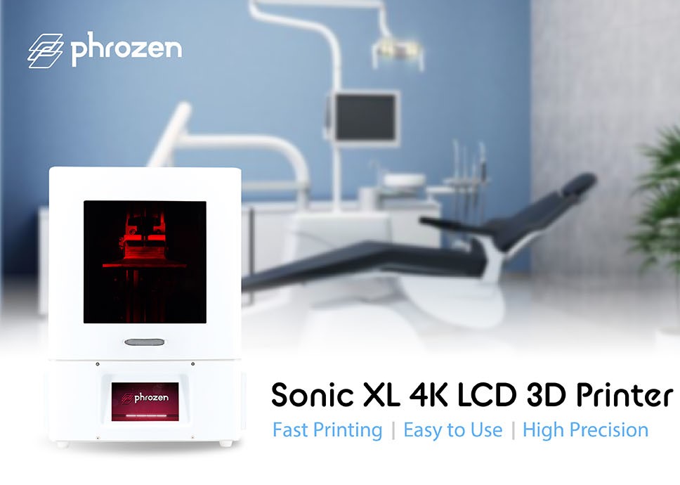 Phrozen Sonic XL 4K LCD resin 3D-printer liqcreate engineering compatible jewelry elastic flexible dental model aligner resin