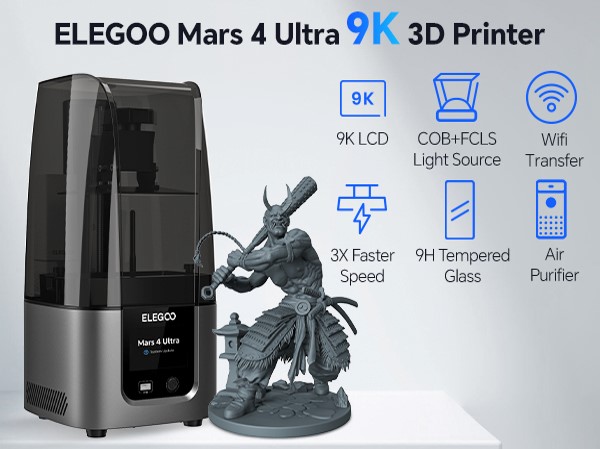 Elegoo Mars 4 Ultra 9K resin 3D-printer mars4 liqcreate jewelry casting silver cast engineering material photopolymer