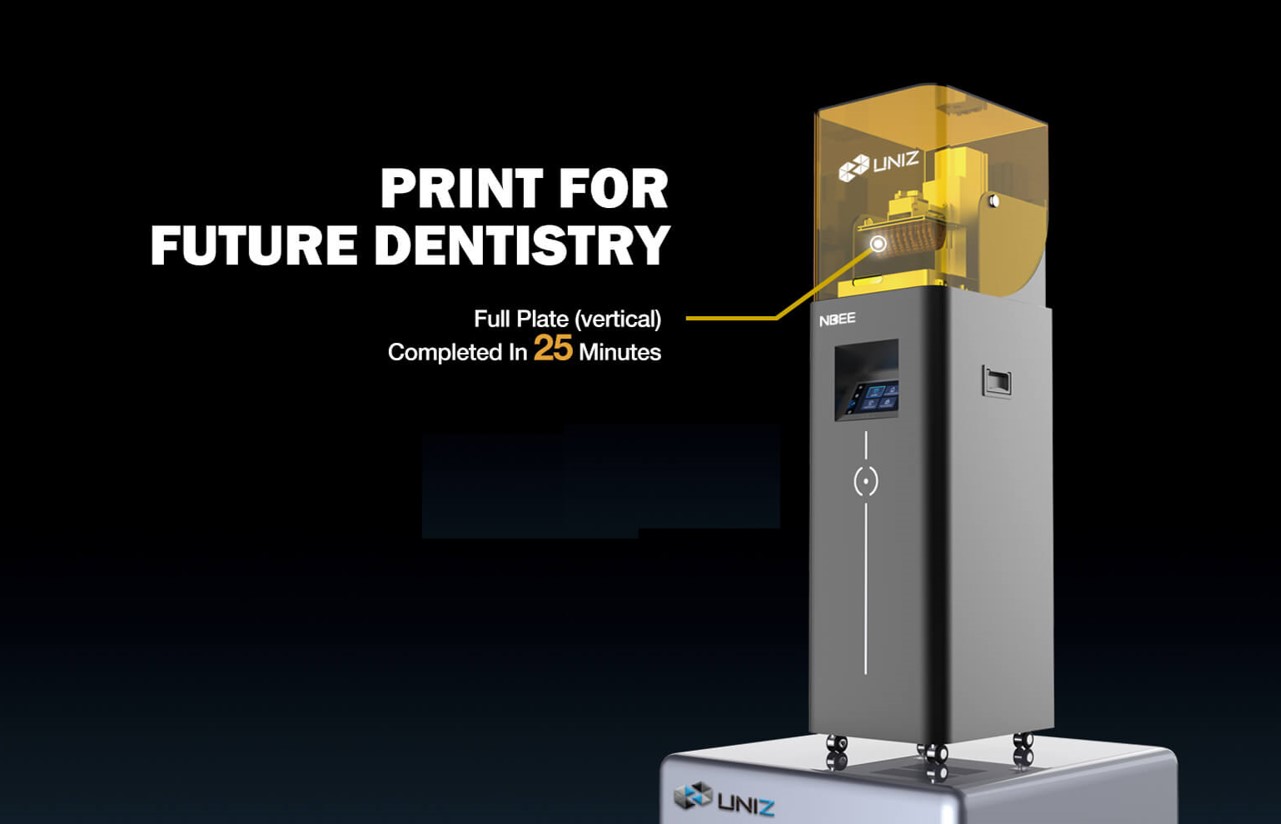 UNIZ NBEE fast dental 3D-printer resin liqcreate accurate model