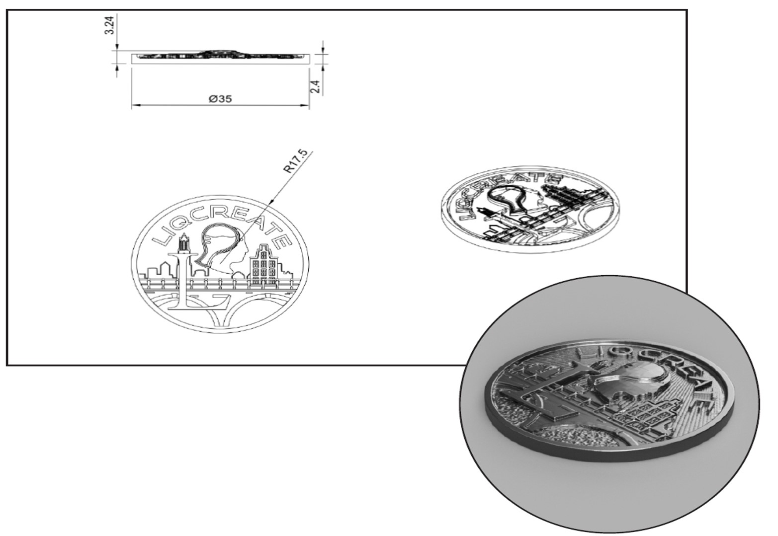 converting the scetch to a 3D-model